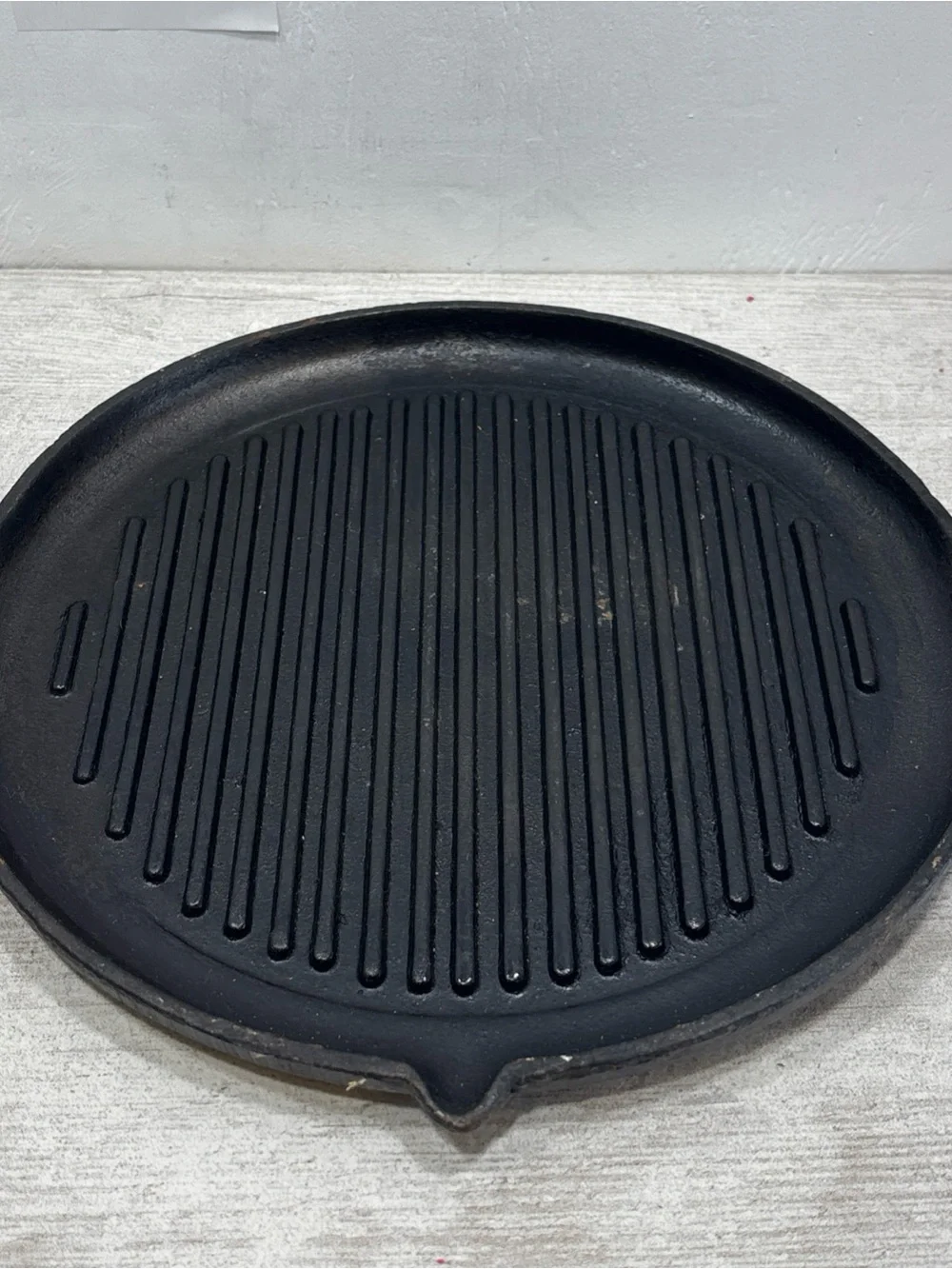 Vintage Corona Cast Iron Ribbed Grill Pan - Black